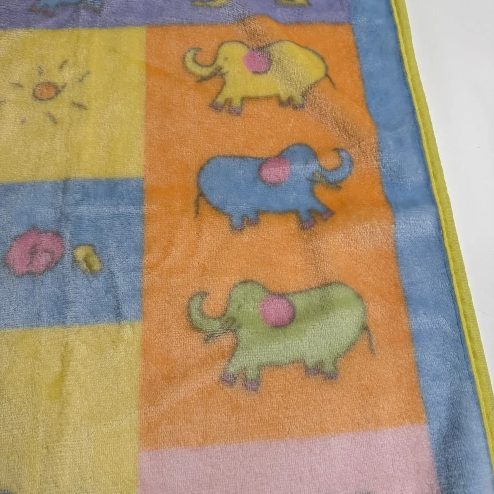 Carter's John Lennon Real Love Baby animal soft fleece blanket Multicolor VTG